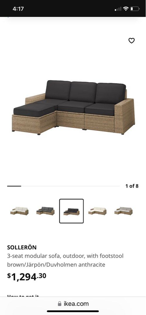 IKEA outdoor sofa set, Furniture & Home Living, Outdoor Furniture on