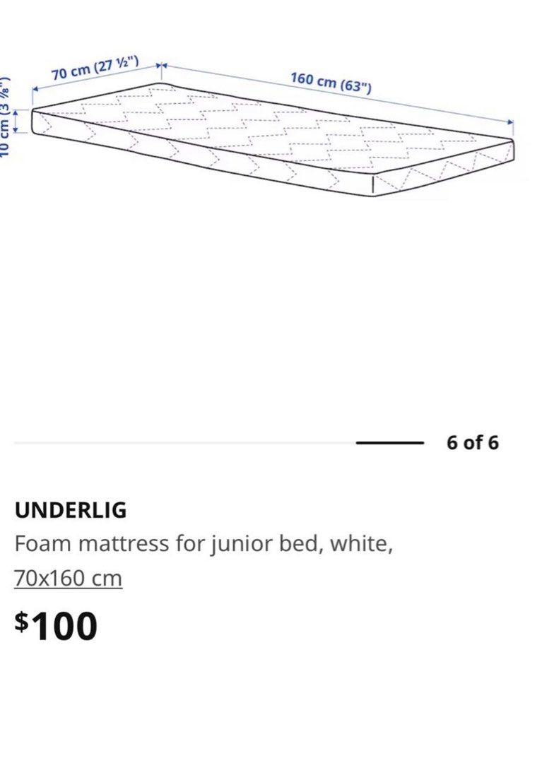 IKEA SNIGLAR bed incl. UDELIG mattress, Furniture & Home Living