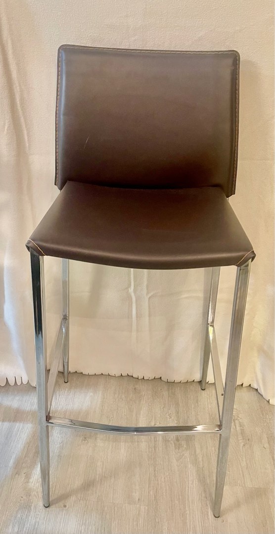 Comfort Italy design leather bar stool, Furniture & Home Living