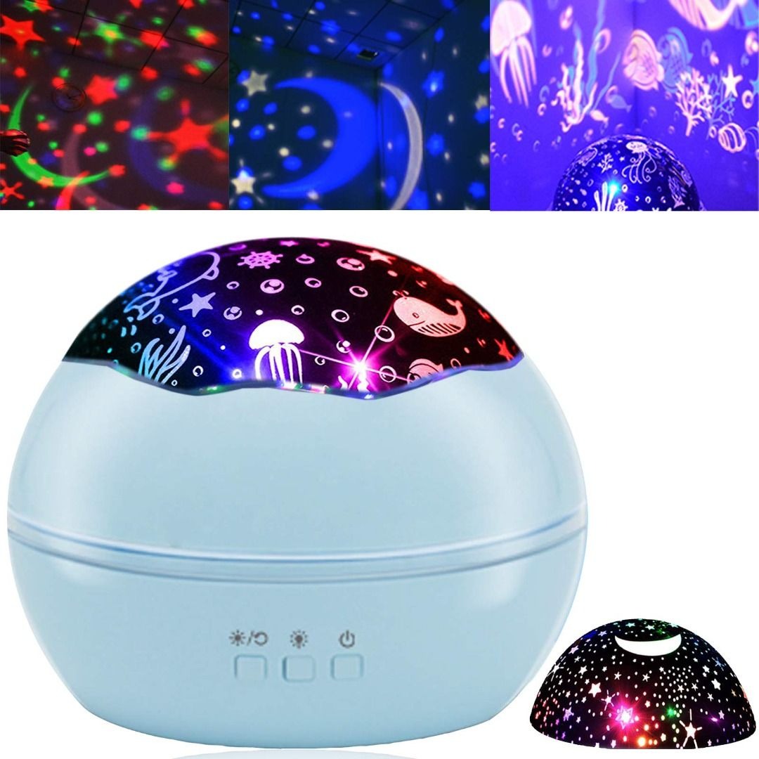 Kids Night Light Projector Star/Ocean with Fish Dolphin Shark Allin