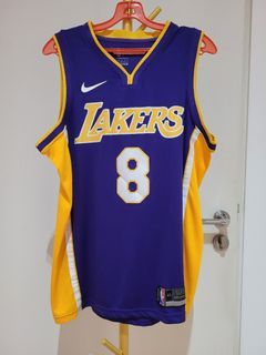 Men's retro los angeles lakers blue mamba kobe bean bryant 8 nba basketball  swingman jersey edition