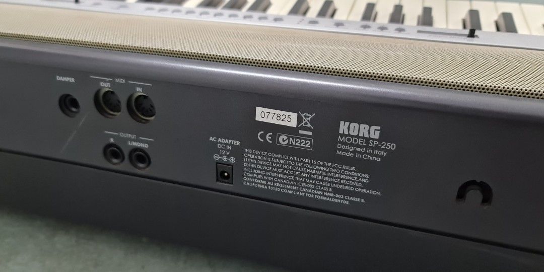 Korg sp top 250 midi