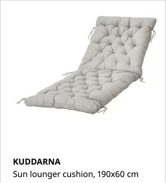 190x60 sun lounger discount cushions