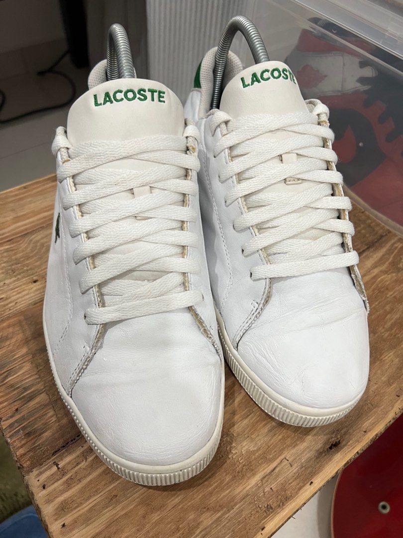 Lacoste Carnaby Retro White Green Leather 11UK Men s Fashion
