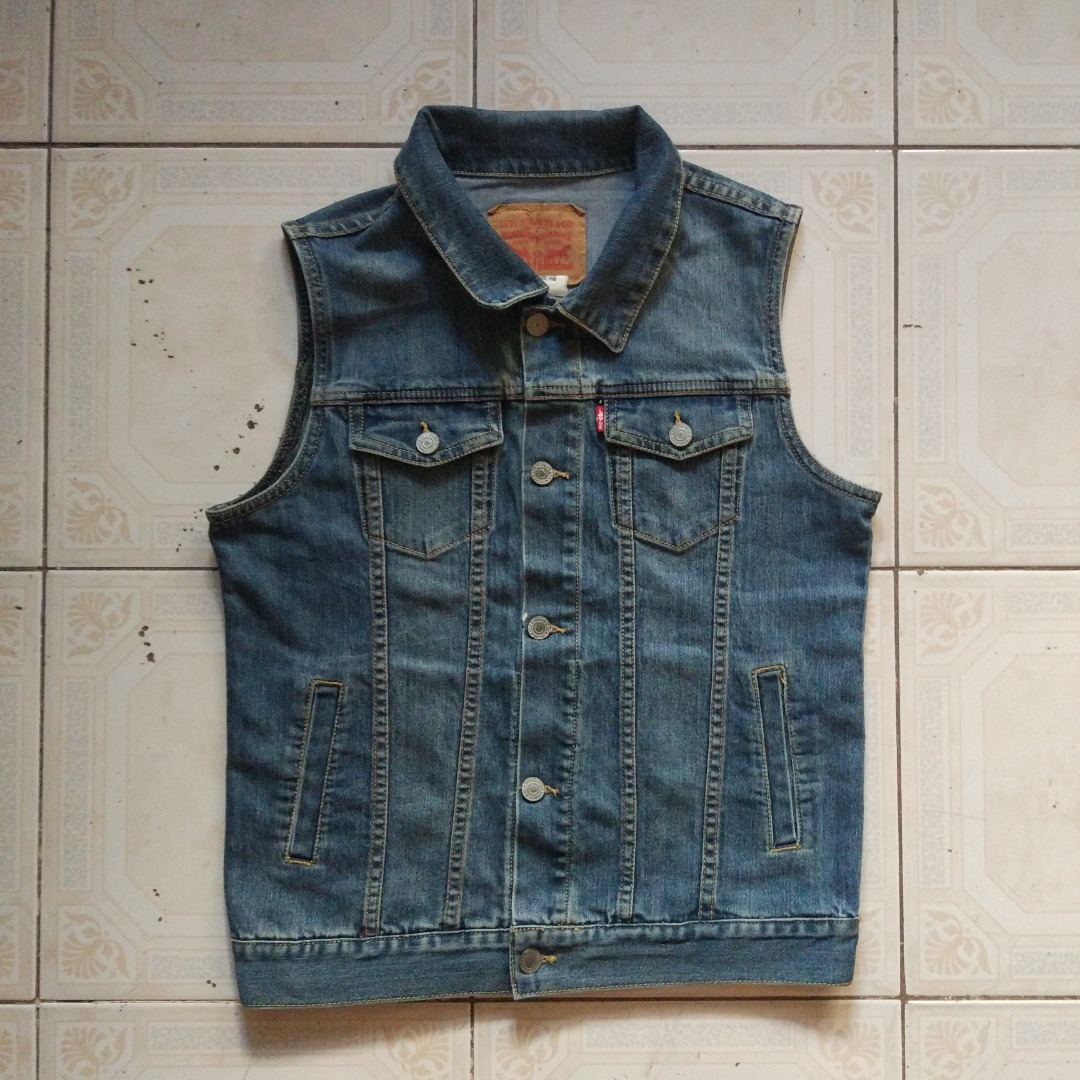 Levis denim vest mens sale