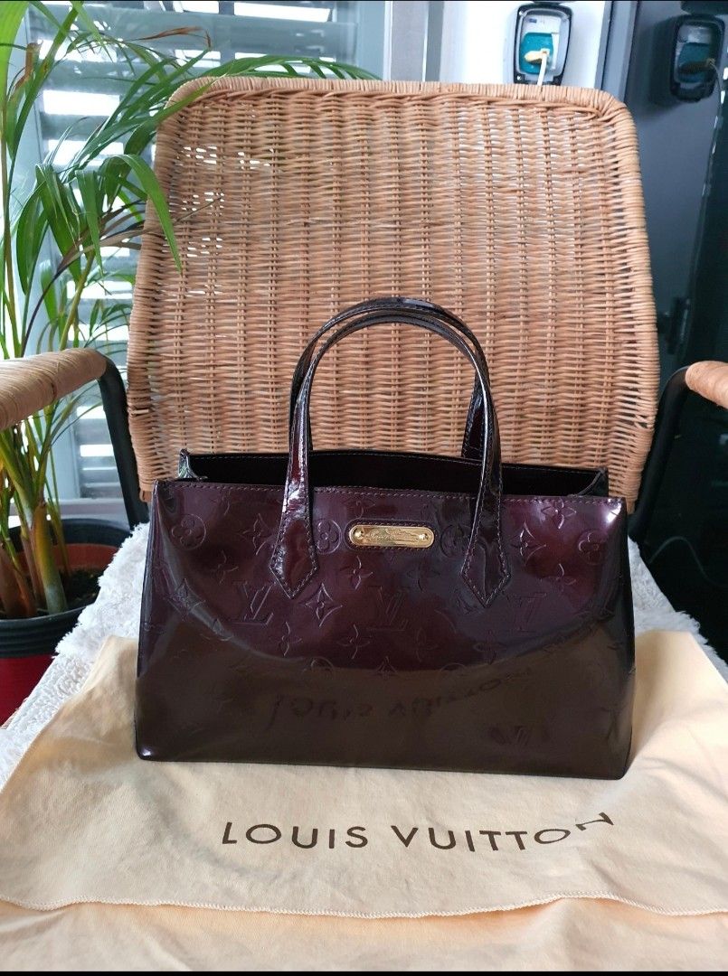 Louis Vuitton Amarante Monogram Vernis Wilshire MM Bag Louis