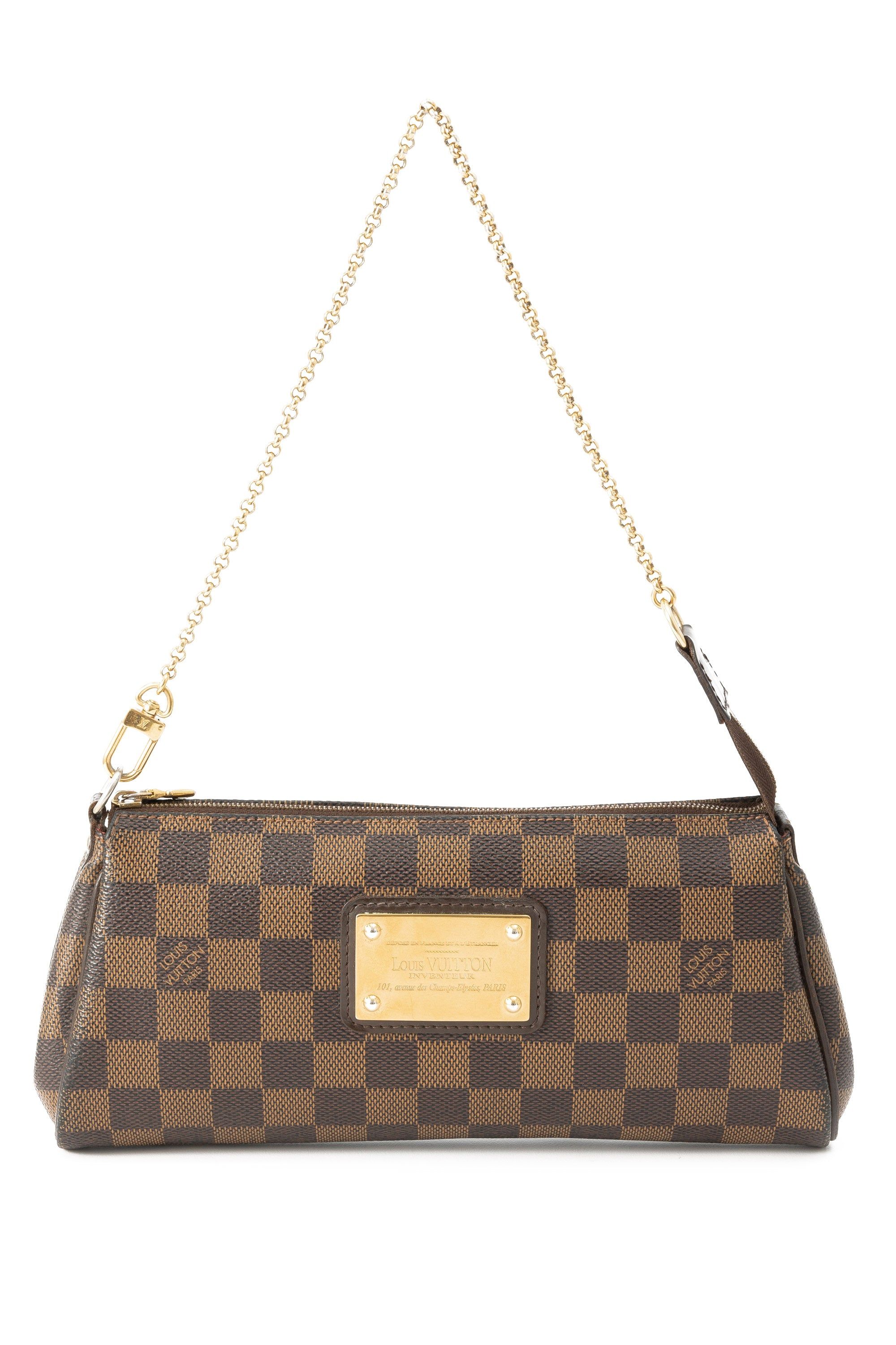 Louis Vuitton, Bags, Louis Vuitton Damier Ebene Eva Pochette Shoulder Bag  W Strap