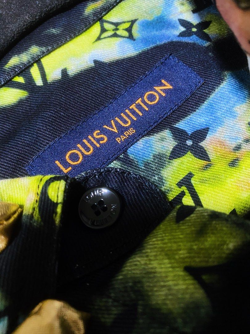 Louis Vuitton Monogram Tie-Dye Upcycled Denim Blouson 1ABJGP, Multi, S
