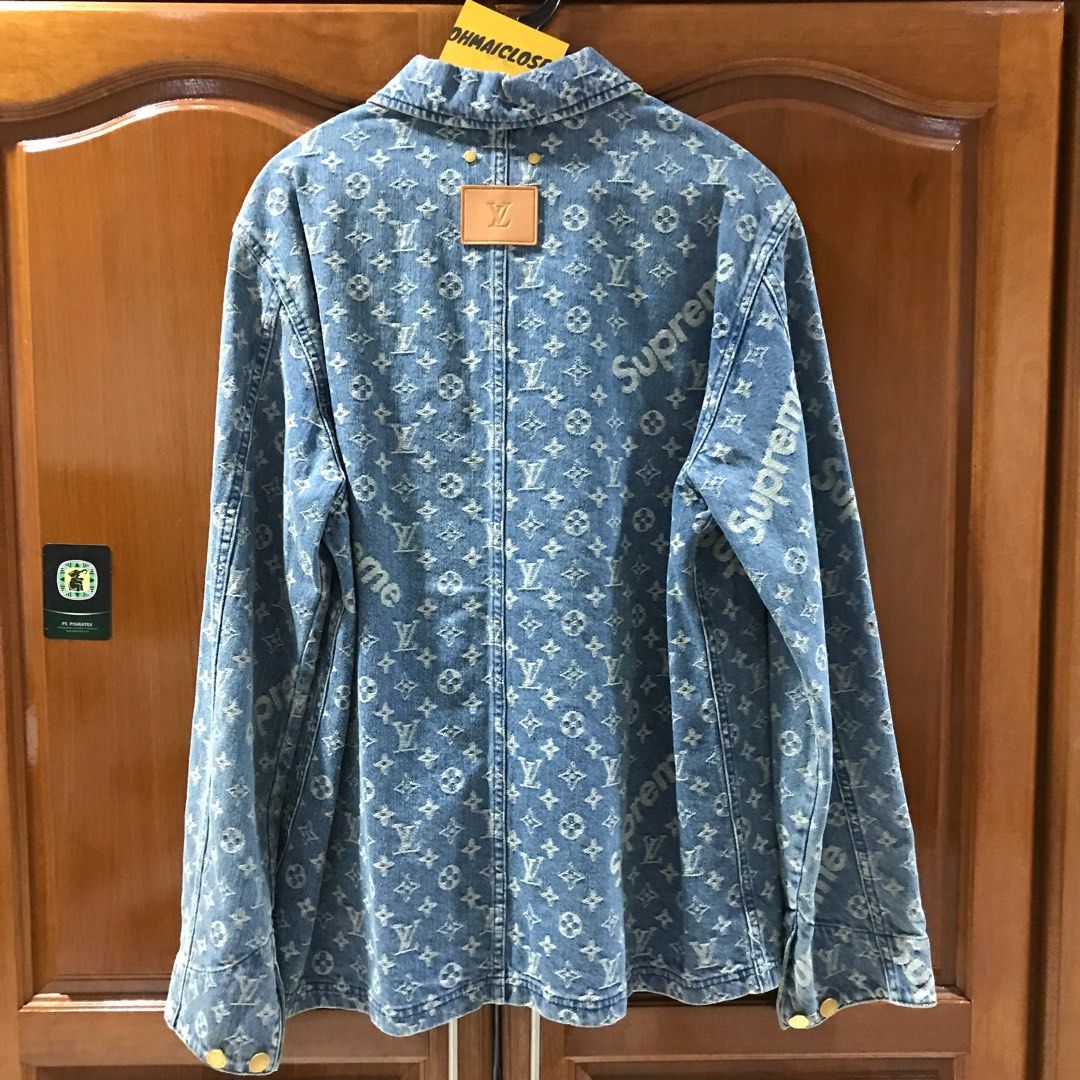 LOUIS VUITTON x SUPREME Jacquard Denim Chore Coat