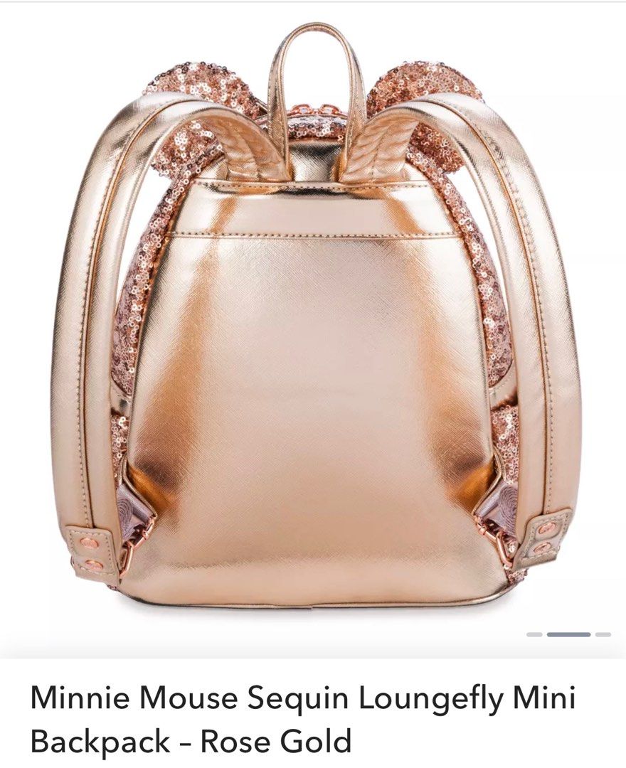 Loungefly rose gold minnie backpack deals