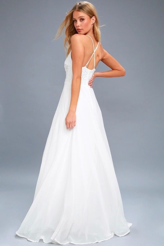 Lulus Madalyn White Lace Maxi Dress in White Women s Fashion Dresses Sets Evening dresses gowns on Carousell