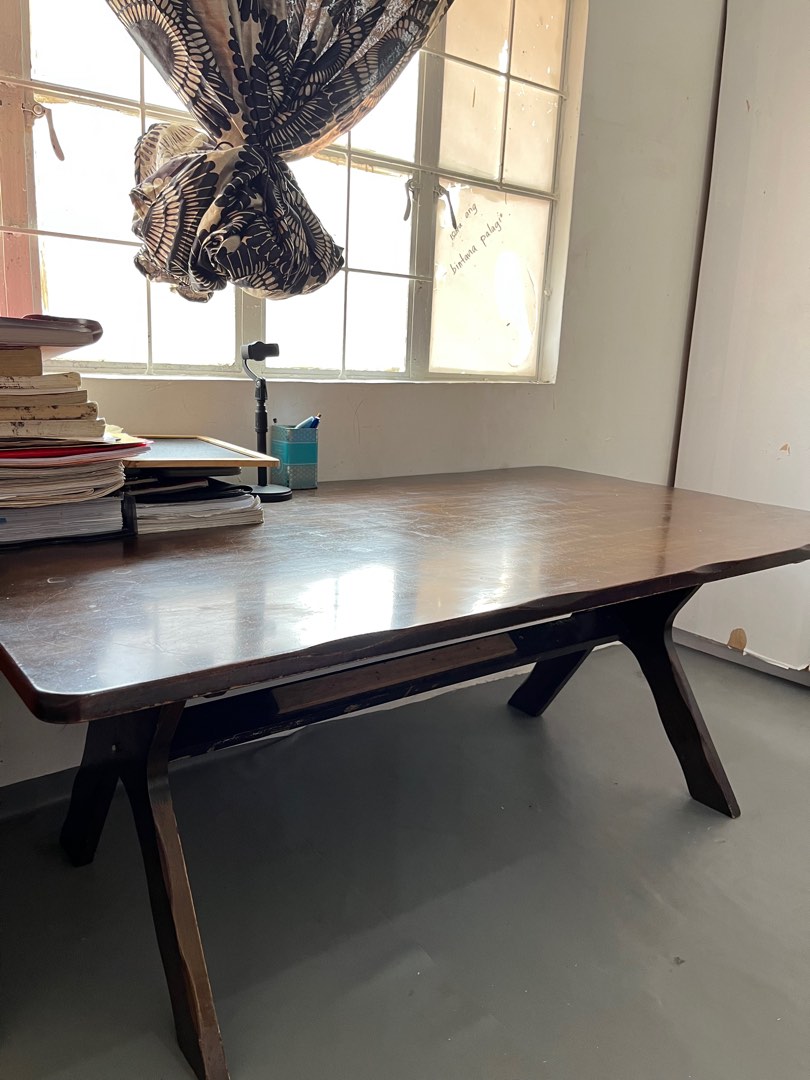 Malaysian wood dining table study table on Carousell