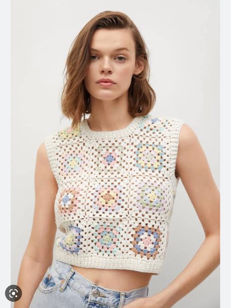 Mango crochet top on Carousell