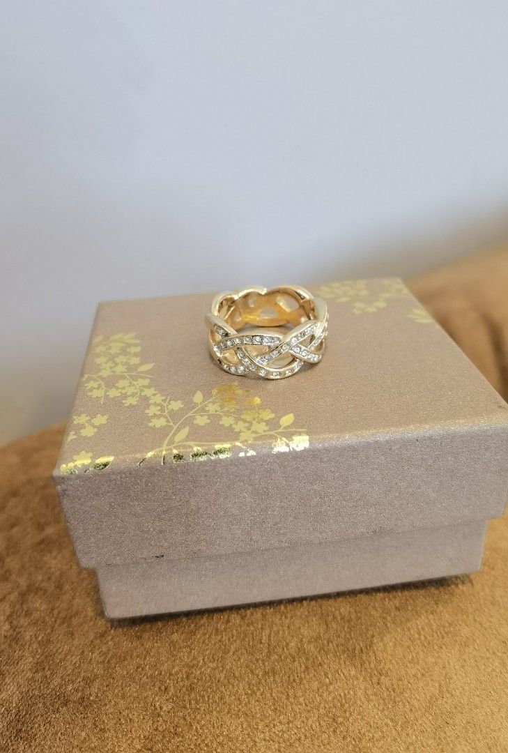 Marks Spencer Gold Plated Ring Size 15 16 Women s Fashion