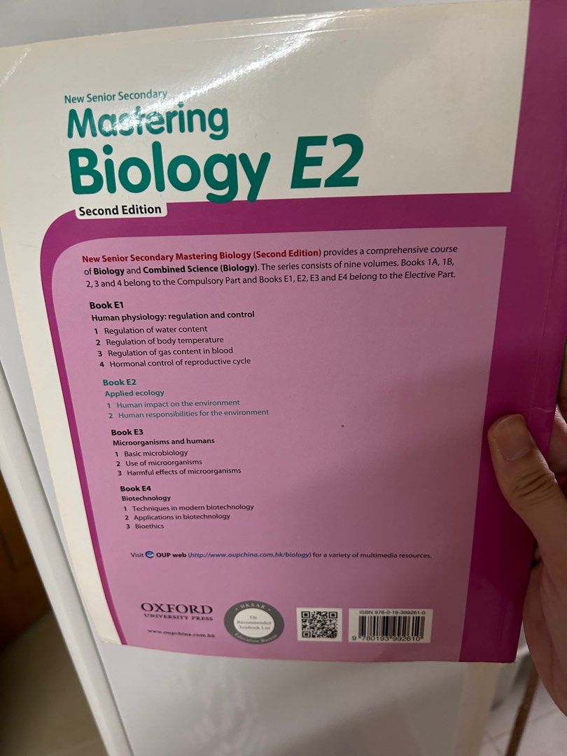 Mastering Biology E2 Elective Part, 興趣及遊戲, 書本 & 文具, 教科書 - Carousell