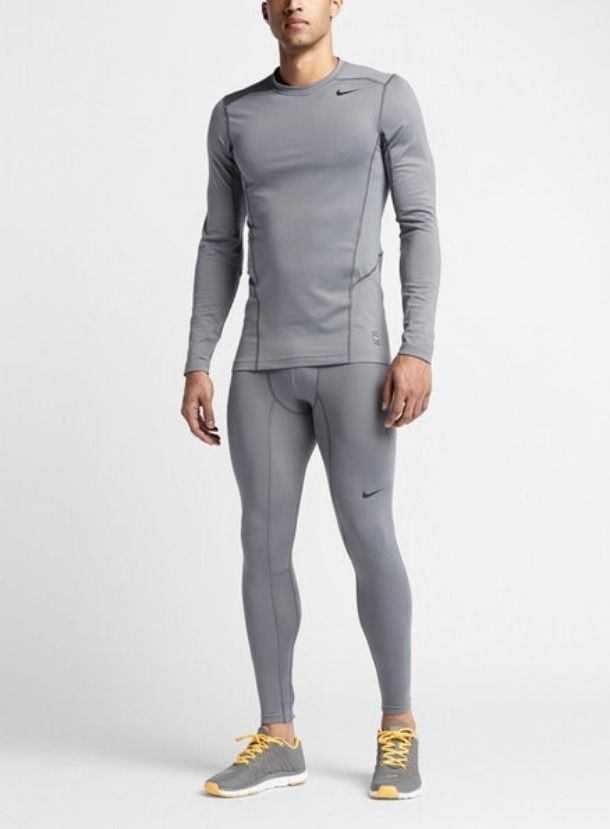 Mens Nike Pro Combat Hyperwarm Lite Compression Tights Cool