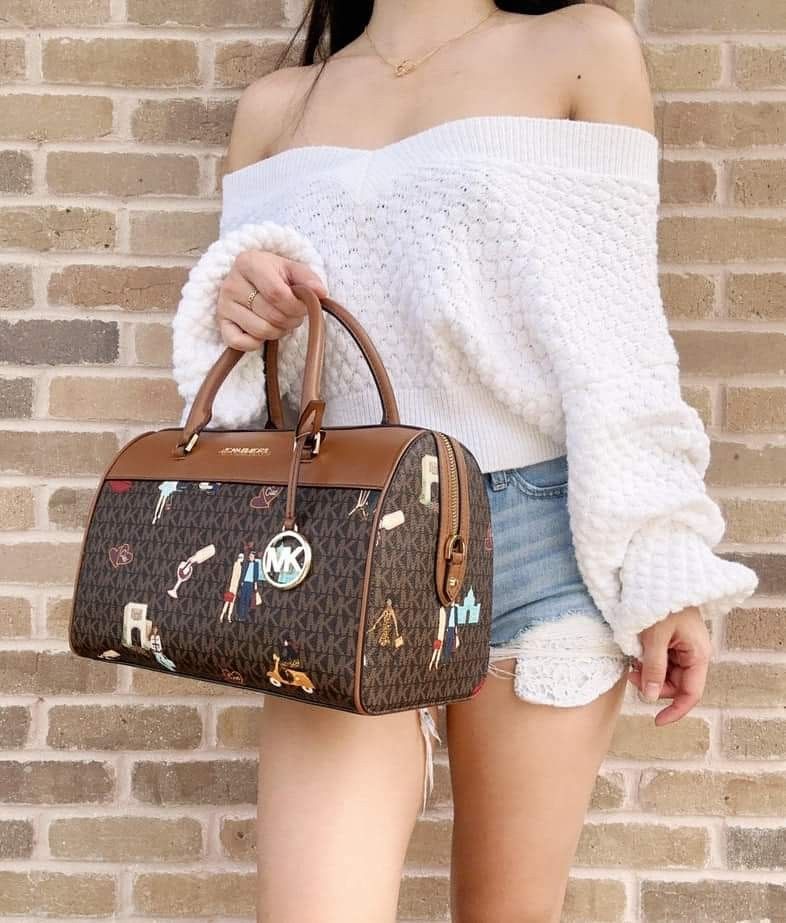 Michael kors duffel bag size sales