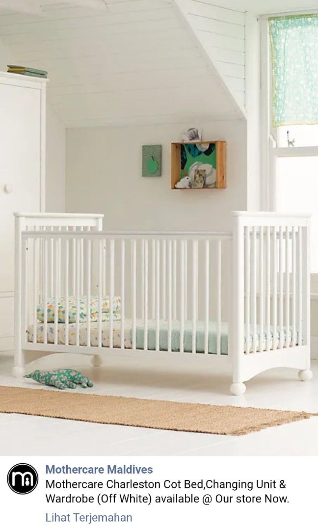 MOTHERCARE CERLESTON COT BED 2IN1 Bayi Anak Ranjang Bayi di
