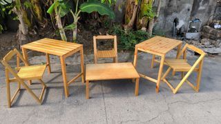 MUJI FOLDING SET CHAIRS AND TABLES