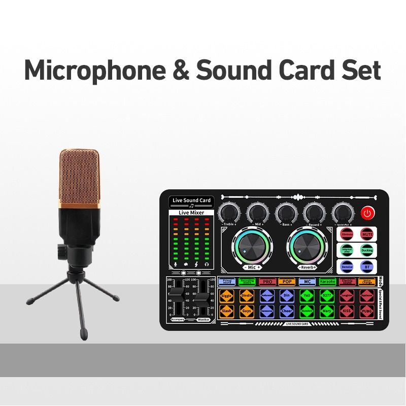 Scheda Audio F999 Per Live Streaming – Mixer Con Luci LED, Bluetooth, Riduzione Rumore, Per Telefono E Computer