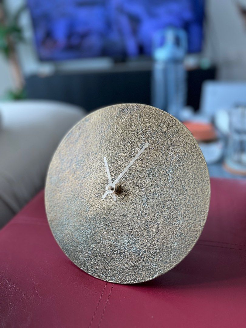 Nkuku Okota Standing Clock Antique Brass, Furniture & Home Living