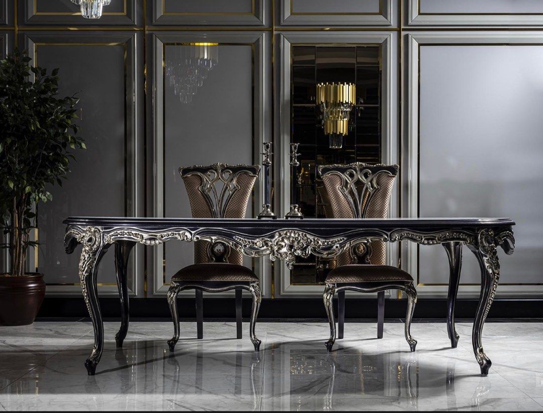 NOBLESSE Classical Baroque Dining Set Dining Table and Chair