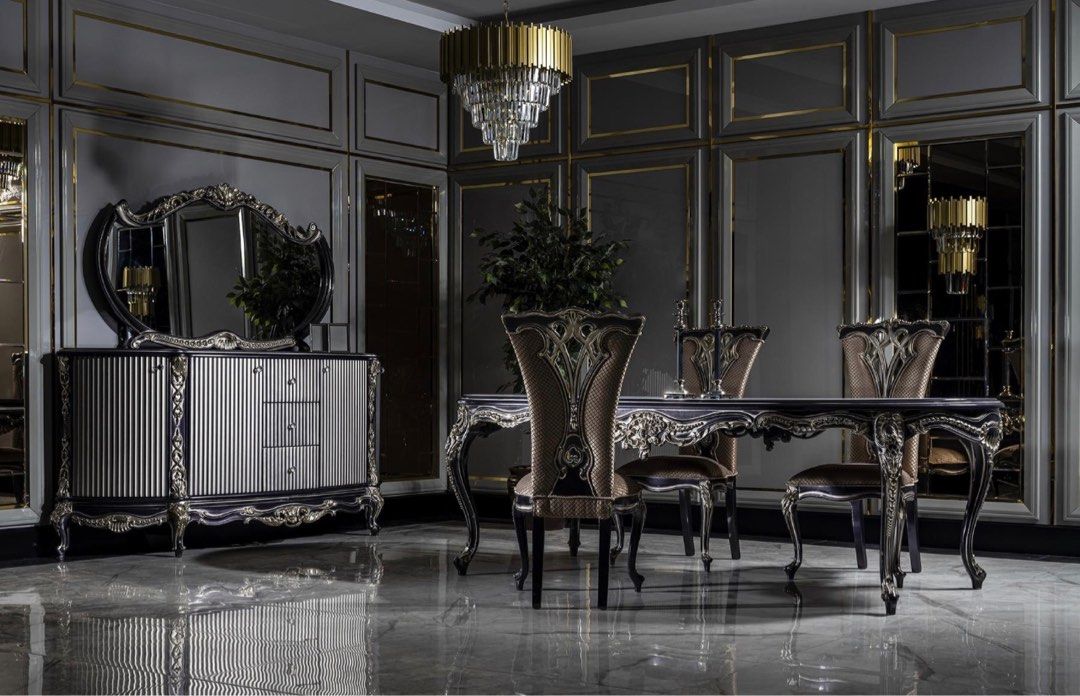 NOBLESSE Classical Baroque Dining Set | Dining Table and Chair ...