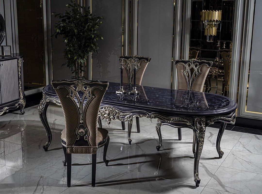 NOBLESSE Classical Baroque Dining Set | Dining Table and Chair ...
