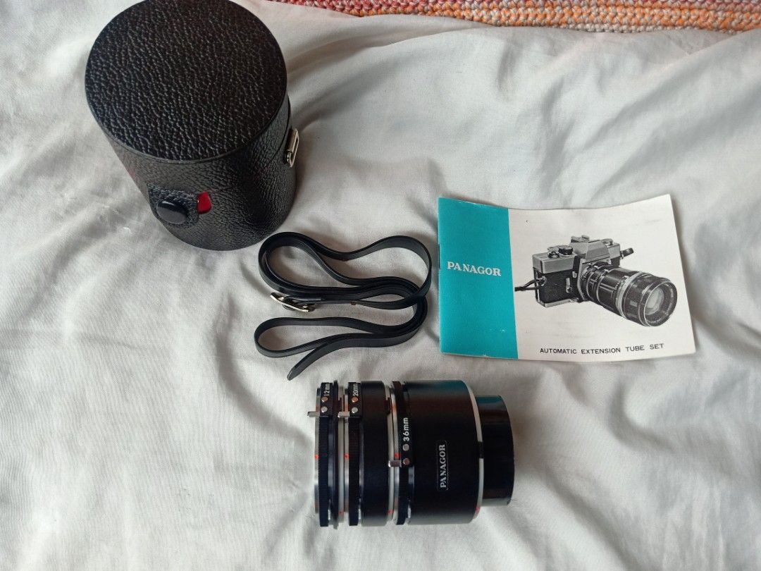 PANAGOR Extension Tube Set (Category: Lens & Kits) located in Caloocan City. Submitted by tinshaoshop (Listing ID 1224761153, Image 3). Description: 12mm 20mm 36mm For Minolta MD Mount With Case From Sweden.