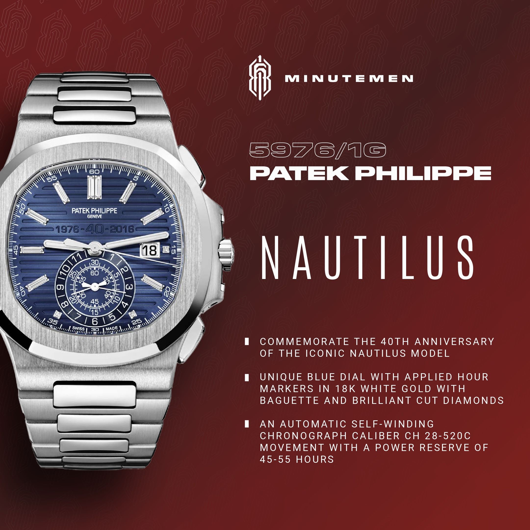 Patek philippe nautilus 5976 sales