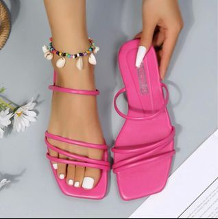 Pink strap sandals