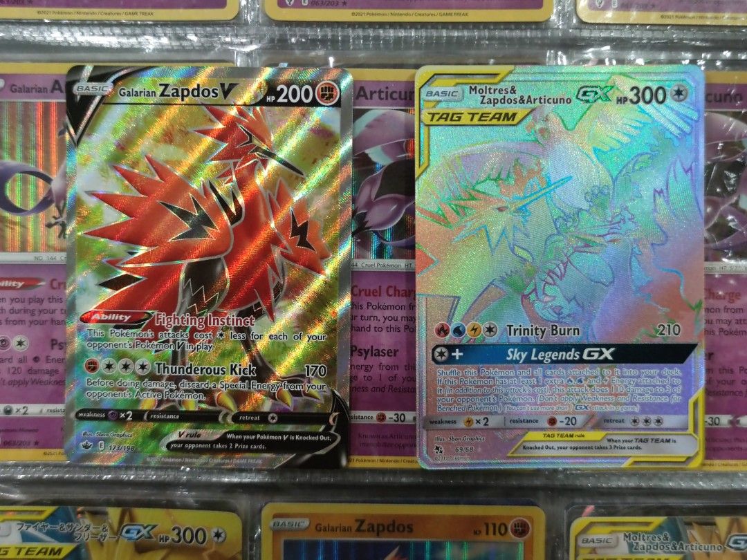 Pokemon Galarian Zapdos V Full Art 173/198 | Moltres Zapdos & Articuno GX,  Hobbies & Toys, Toys & Games on Carousell