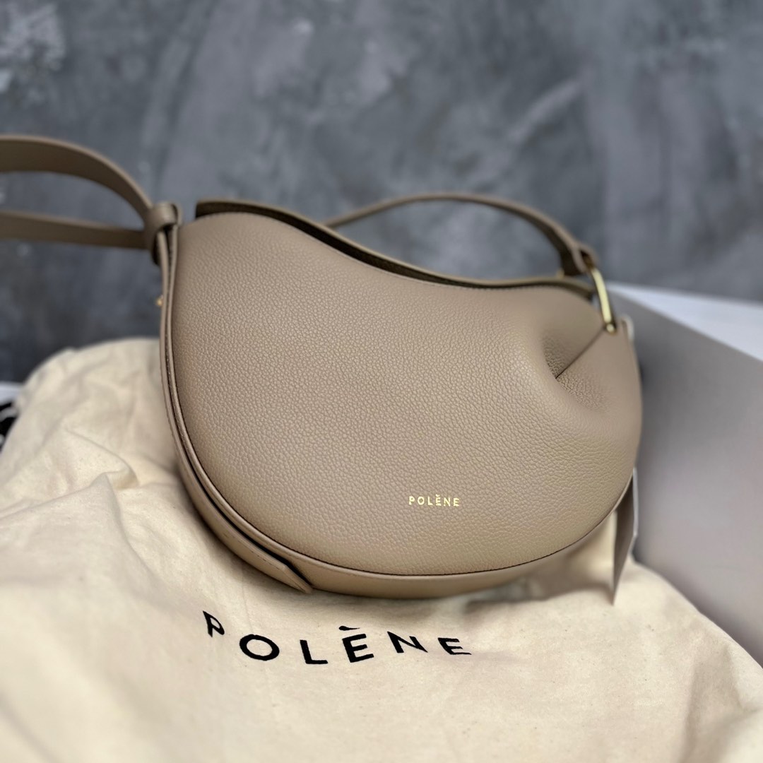 POLENE TONCA IN GRAINED TAUPE FULLSET REAL LEATHER Fesyen Wanita Tas my-new-pol-ne-tonca-handbag-review-youtube