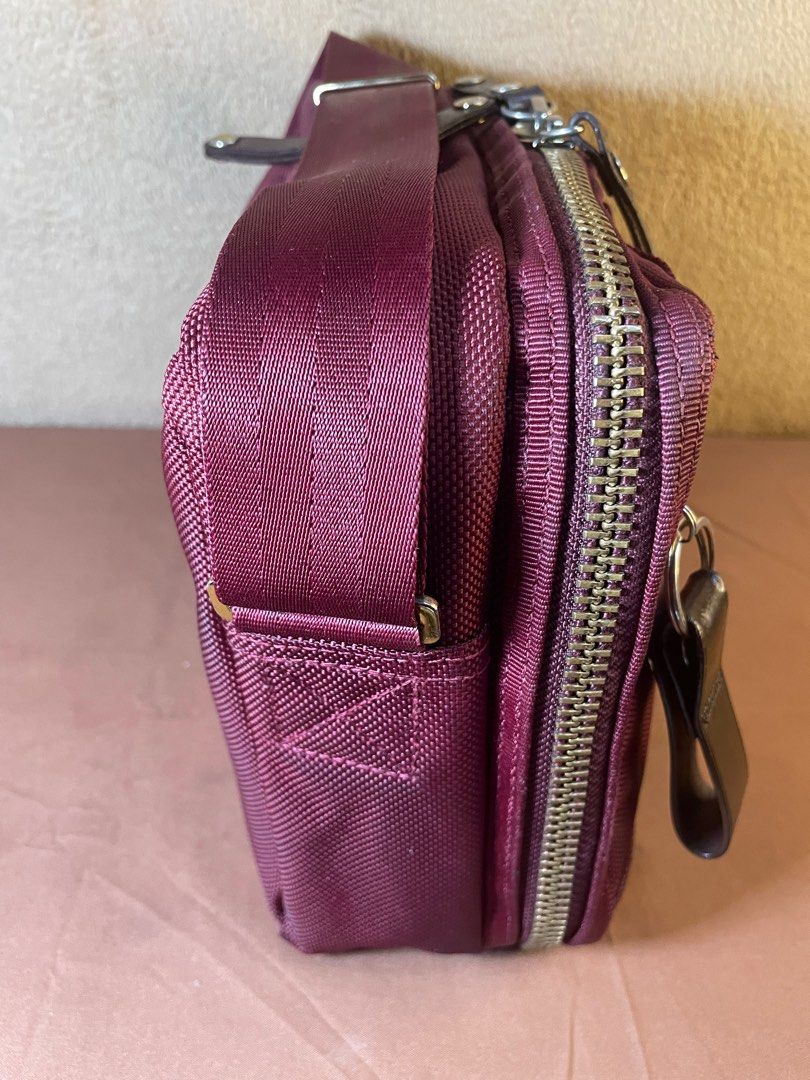 Porter International Heat Shoulder Bag Reporters Bag in Maroon on Carousell