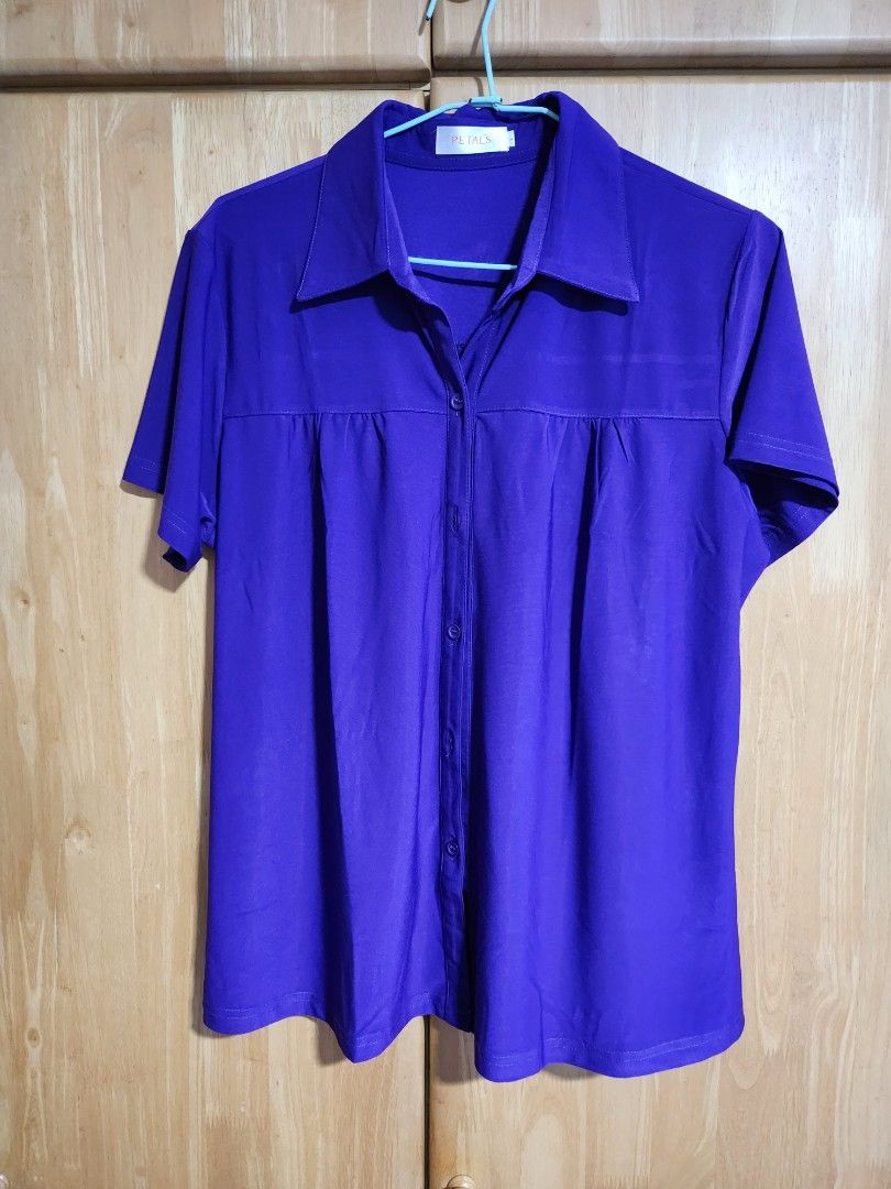 Purple Blouse, Women's Fashion, Tops, Blouses on Carousell