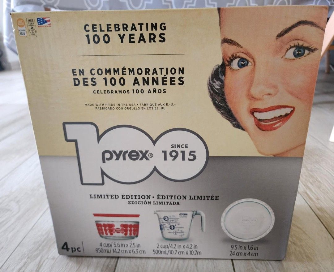 Pyrex limited edition 4pc bakeware set, Furniture & Home Living