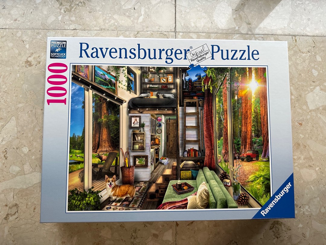 Ravensburger Jigsaw Puzzle 1000 Pieces Redwood Forest Tiny House