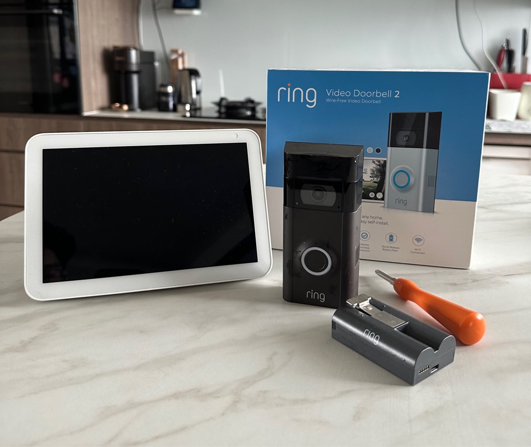 Ring Video Doorbell 2 with Echo Show 8, Furniture & Home Living, Home