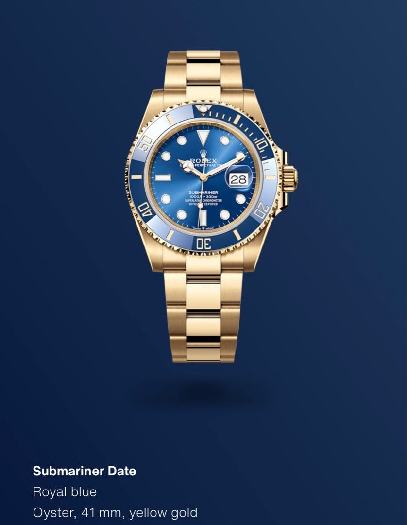 Rolex discount oro blu