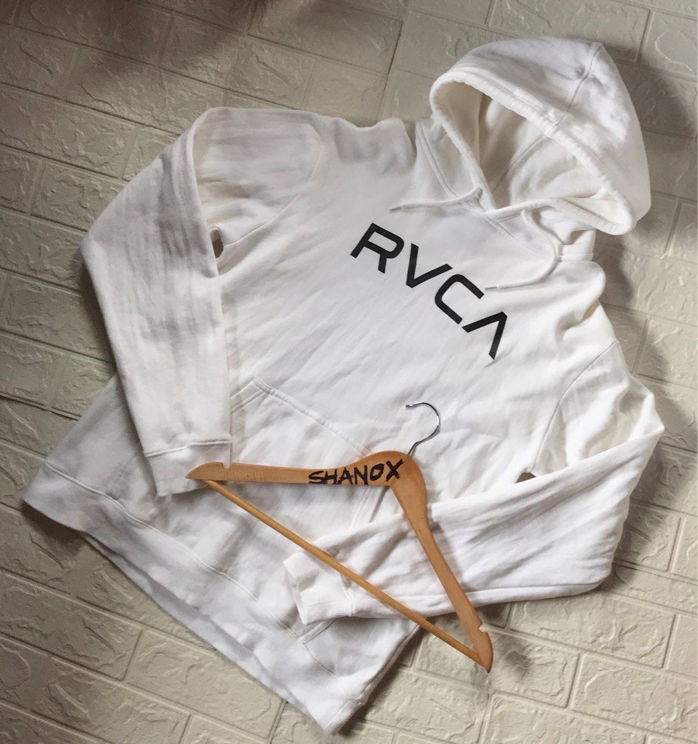 White rvca hoodie cheap