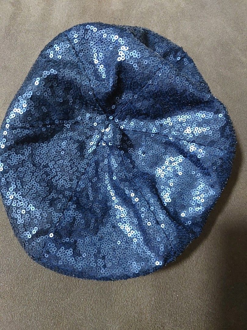 Navy Blue Sequin Glitter beret Hat (Category: Coats, Jackets and Outerwear) located in Taguig. Submitted by purplerobe (Listing ID 1224740860, Image 2). Description: 1 pc only never used brand new excellent condition.