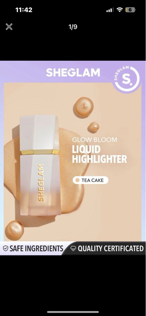 sheglam glow bloom liquid highlighter, Beauty & Personal Care