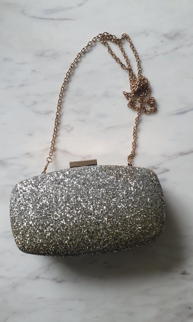 Gold silver hotsell clutch