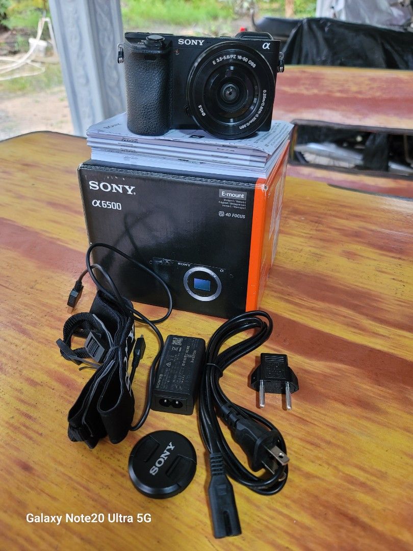 Sony a6500 with kit lens. Flagship model, Photography, Cameras on Carousell