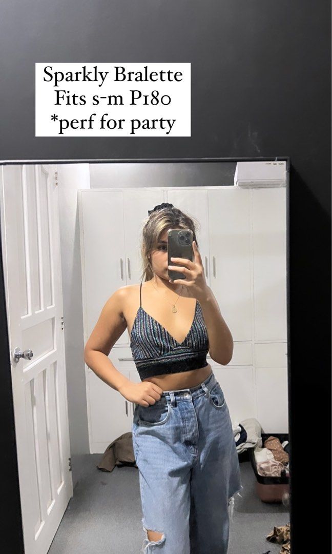 Sparkly Night Out Bralette, Women's Fashion, Tops, Others Tops on Carousell