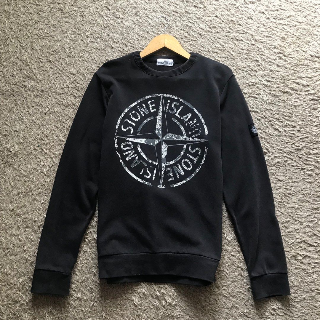 Stone island sweatshirt big logo clearance