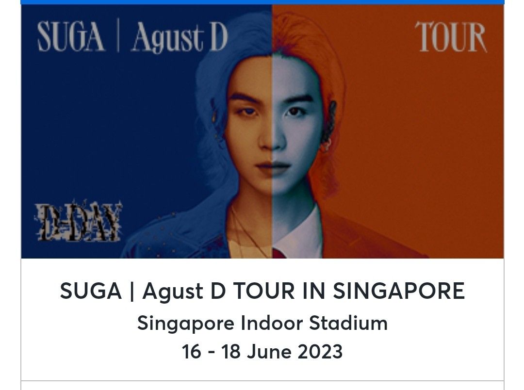 suga tour tickets singapore