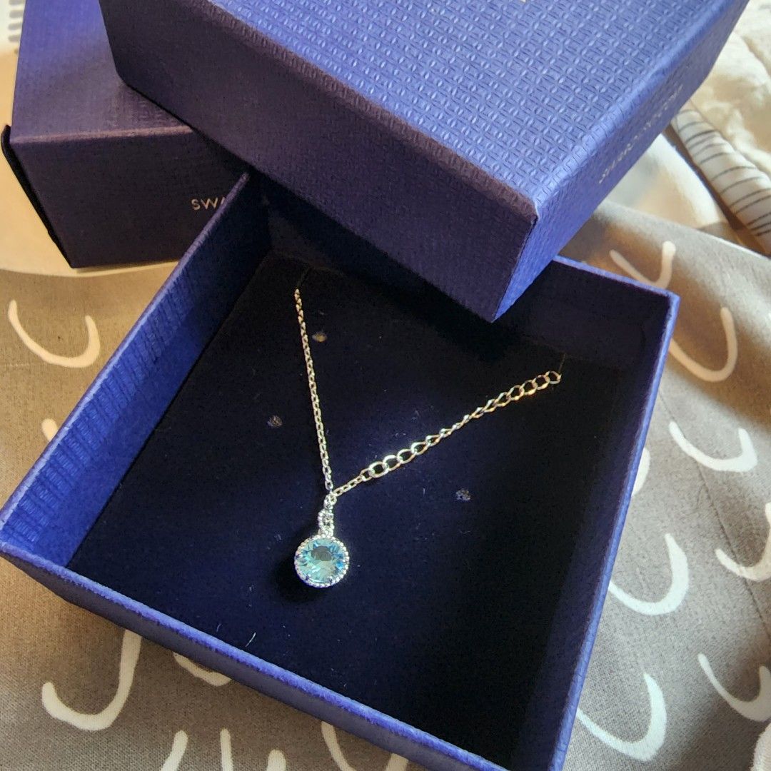 Initial Necklace with Birthstone | Sterling Silver Initial Jewelry |  Swarovski Crystal Birthstone | Embedded Crystal | Birth Month Jewelry