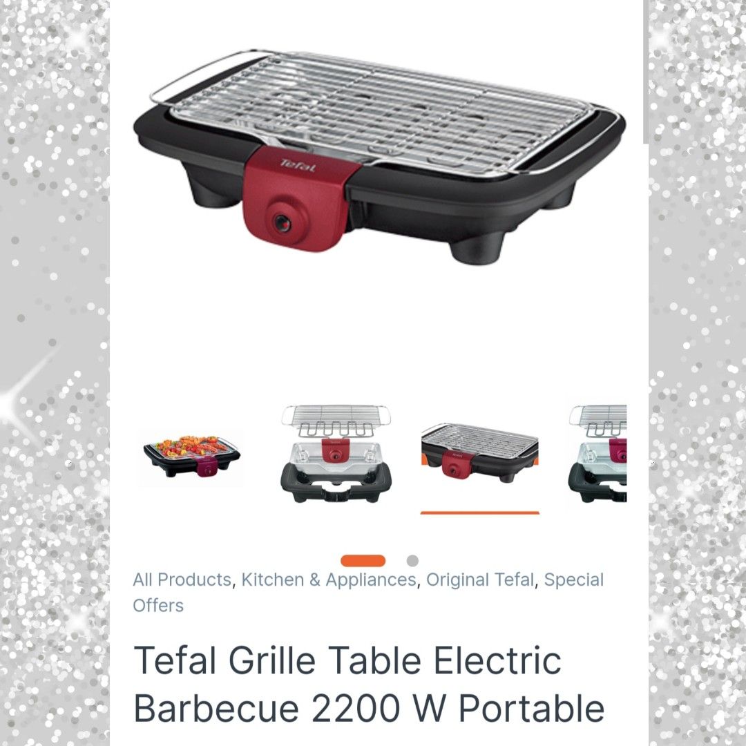 Tefal Grille Table Electric Barbecue 2200 W Portable, TV & Home