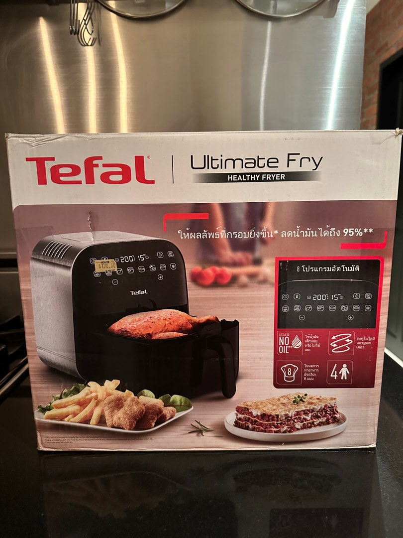 Tefal Ultimate Fry Healthy Fryer 1.2Kg FX202D,Black, TV & Home